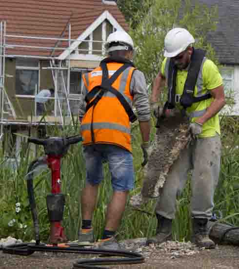 Hand removal of concrete