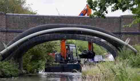 Mansion Lane dredging wide shot