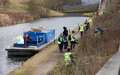 Start of rubbish collection