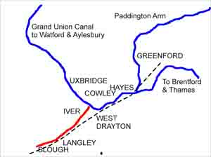 Location of Slough arm on network